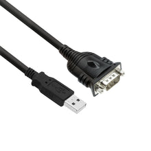 ACT 0,6 meter USB naar serieel adapter, Zwart, 0,6 m, USB Type-A, DB-9, Mannelijk, Mannelijk