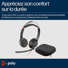 HP Poly Blackwire 5220 stereo USB-C-headset + 3,5 mm stekker + USB-C/A-adapter