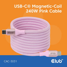 USB C, CLUB3D CAC-3031, 2 m, USB C, USB 2.0, Roze