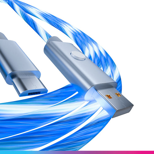 Oniverse ONICAB1-MICUSB2-WHT, 2 m, USB A, Micro-USB B, Blauw, Zilver