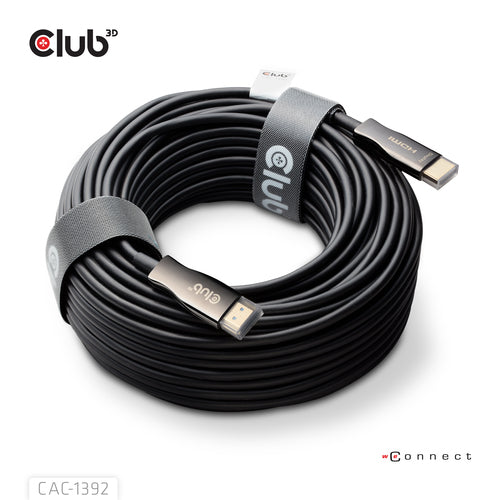 CLUB3D HDMIâ¢ Hybrid AOC Cable 8K60Hz/4K120Hz 30m / 98.42 ft, 30 m, HDMI Type A (Standaard), HDMI Type A (Standaard)