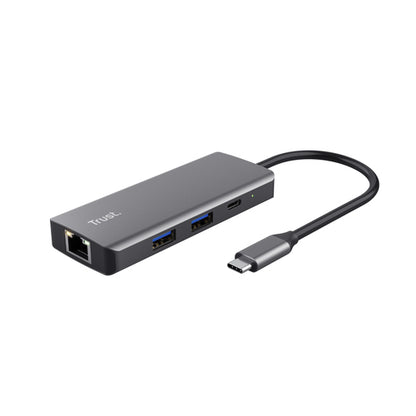 Trust Dalyx, USB Type-C, USB 2.0, 1000 Mbit/s, 60 Hz, 3840 x 2160 Pixels, Zilver