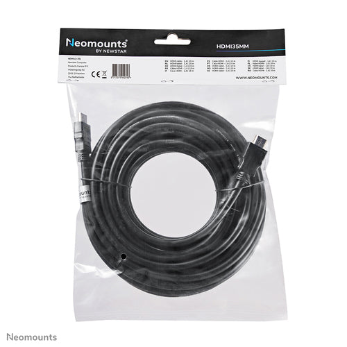 Neomounts HDMI35MM HDMI kabel - 10 meter, Zwart, Kunststof, 570 g, 230 mm, 21 mm, 410 mm